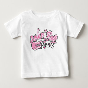 ガーリーロックンロール スカル ベビーTシャツ