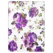 ガーリーヴィンテージシックな花 – パーソナライズされた クリップボード (裏面)