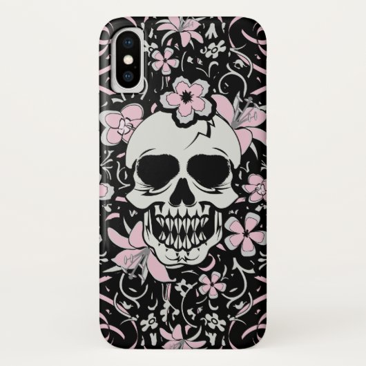 ガーリーヴィンテージスカル Case-Mate iPhoneケース (裏面)
