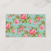ガーリーヴィンテージバラフローラプリント 名刺 (裏面)