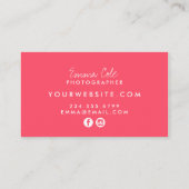 ガーリーヴィンテージバラフローラプリント 名刺 (裏面)