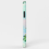 ガーリーヴィンテージバラフローラ水色絵を描 Case-Mate iPhoneケース (裏面/右)