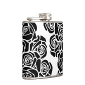 ガーリーヴィンテージブラック・ピンクとバラ フラスク (右)