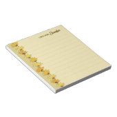 ガーリーヴィンテージ手描きひまわり縁どCC0142 ノートパッド (アングル)