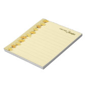 ガーリーヴィンテージ手描きひまわり縁どCC0142 ノートパッド (回転)