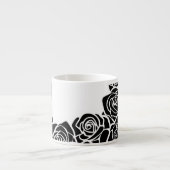 ガーリーヴィンテージ黒バラ エスプレッソカップ (正面)