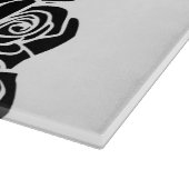 ガーリーヴィンテージ黒バラ カッティングボード (角)