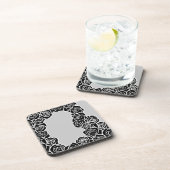 ガーリーヴィンテージ黒バラ コースター (右側)