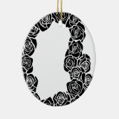 ガーリーヴィンテージ黒バラ セラミックオーナメント (右)