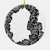 ガーリーヴィンテージ黒バラ セラミックオーナメント (裏面)