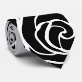 ガーリーヴィンテージ黒バラ ネクタイ (ロール)