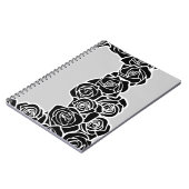 ガーリーヴィンテージ黒バラ ノートブック (左側)