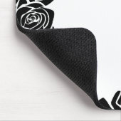 ガーリーヴィンテージ黒バラ マウスパッド (コーナー)