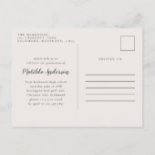 ガーリー写数々のエレガントフローラ卒業パーティー  インビテーションポストカード (裏面)