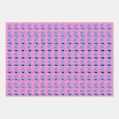 ガーリー女性のカーボーイハット誕生日 ラッピングペーパーシート (正面2)