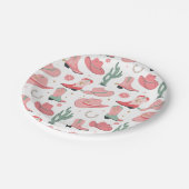 ガーリー女性のカーボーイパターン紙プレート ペーパープレート (アングル)