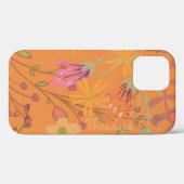 ガーリー抽象芸術金ゴールドカラフル葉花 Case-Mate iPhoneケース (裏面 (横))