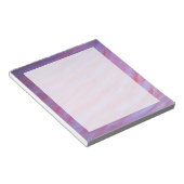 ガーリー抽象芸術 |ピンクフェミニンパープルかわいいゼブラ ノートパッド (アングル)