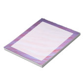 ガーリー抽象芸術 |ピンクフェミニンパープルかわいいゼブラ ノートパッド (回転)