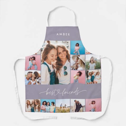 ガーリー数々の最高のモダン薄紫 エプロン (正面)