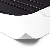 ガーリー旗付きピンクレース市松模様にカー ポスター (角)