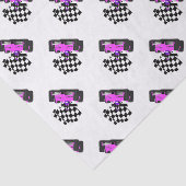 ガーリー旗付きピンクレース市松模様にカー 薄葉紙 (詳細)