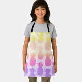 ガーリー時事虹の夏パイナップルパターン エプロン (インサイチュ)