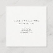 ガーリー書ミニマル白 スクエア名刺 (裏面)