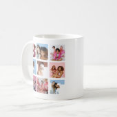 ガーリー最高の友達BFFフォトコラージュハートスクリプト コーヒーマグカップ (正面左)