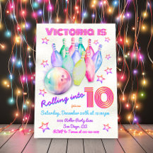 ガーリー染めピンクボーリング誕生会