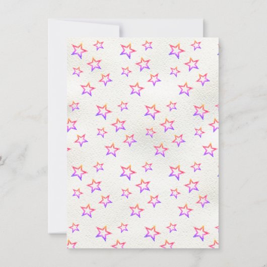 ガーリー染めピンクボーリング誕生会 招待状 (裏面)