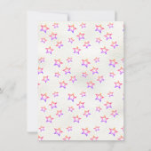 ガーリー染めピンクローラースケートで滑る誕生日パーティー 招待状 (裏面)