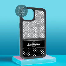 ガーリー水玉模様模様フェイクグリッター&モノグラム