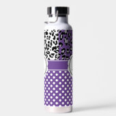 ガーリー点及び動物プリントモノグラム ウォーターボトル (右面)