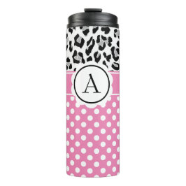 ガーリー点及び動物プリントモノグラム タンブラー