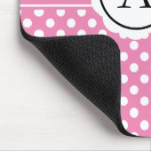 ガーリー点及び動物プリントモノグラム マウスパッド (コーナー)