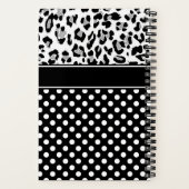 ガーリー点・動物プリントモノグラム雑誌 ノートブック (裏面)