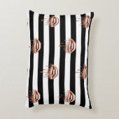 ガーリー白黒ストライプメタリック滴下唇 アクセントクッション (裏面(縦))