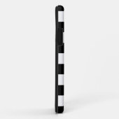 ガーリー白黒ストライプ名前をカスタムするモノグラム Case-Mate iPhoneケース (裏面/右)