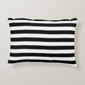 ガーリー白黒ストライプ,唇 – パーソナライズされた アクセントクッション (裏面)