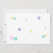 ガーリー第1の誕生日招待状-グリッター金ゴールド 招待状 (裏面)