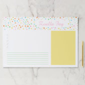 ガーリー紙吹雪ドットパーソナライズされたメモ帳 ペーパーパッド (インサイチュ)