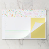 ガーリー紙吹雪ドットパーソナライズされたメモ帳 ペーパーパッド (折り畳み)