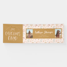 ガーリー紙吹雪2フォトおめでとうグラッドパーティーバナー