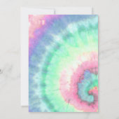 ガーリー絞り染めプールパーティー誕生日 招待状 (裏面)