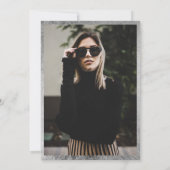 ガーリー縁どSilver script photo Sweet 16 招待状 (裏面)