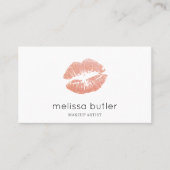 ガーリー美しいリップ白モダン色 名刺 (正面)