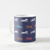 ガーリー色数々ののクラシック馬 コーヒーマグカップ (正面左)