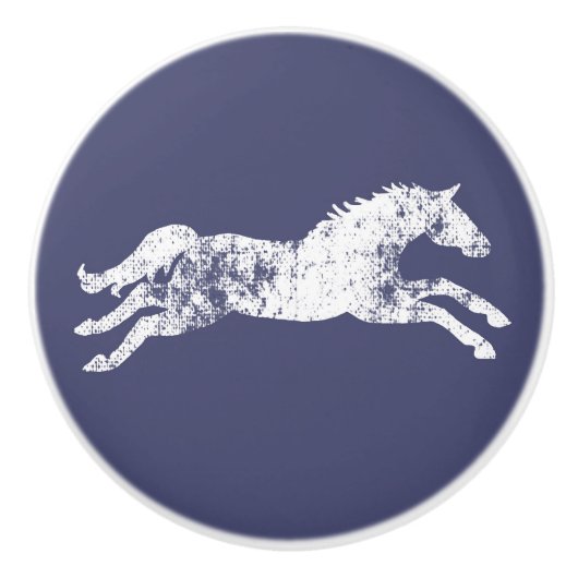 ガーリー色数々ののクラシック馬 セラミックノブ (正面)