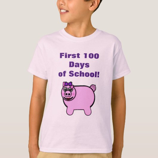 ガーリー詰まったPig First 100日 Tシャツ (正面)